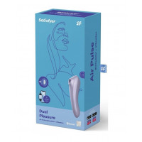 Подвійний смарт вібратор із вакуумною стимуляцією SATISFYER DUAL PLEASURE MAUVE