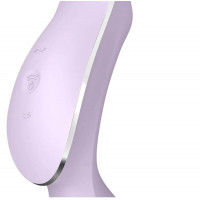 Подвійний вібратор з вакуумною стимуляцією Satisfyer Curvy Trinity 2 бузковий