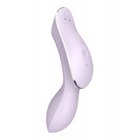 Подвійний вібратор з вакуумною стимуляцією Satisfyer Curvy Trinity 2 бузковий