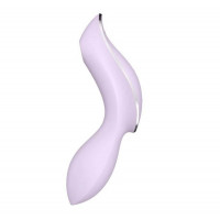 Подвійний вібратор з вакуумною стимуляцією Satisfyer Curvy Trinity 2 бузковий