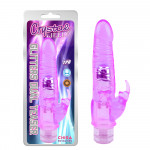 Двойной вибраторChisa Novelties Jelly Glitters Dual Teaser Purple