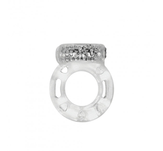 Кільце ерекційне Medica-Group Vibration Ring з вібрацією, прозорий