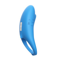 Ерекційне кільце з вібрацією Shark light blue
