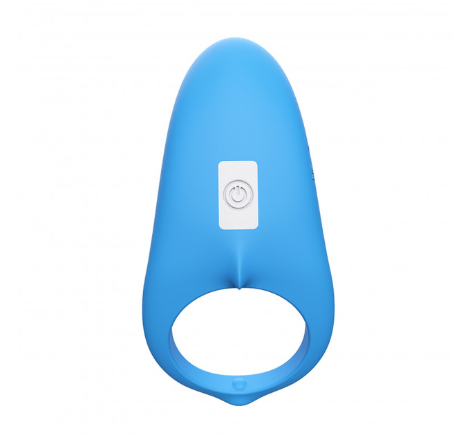 Ерекційне кільце з вібрацією Shark light blue
