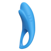 Ерекційне кільце з вібрацією Shark light blue