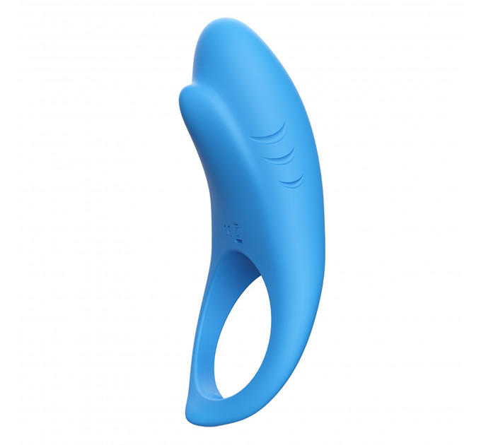 Ерекційне кільце з вібрацією Shark light blue
