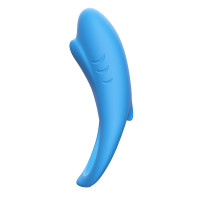 Ерекційне кільце з вібрацією Shark light blue