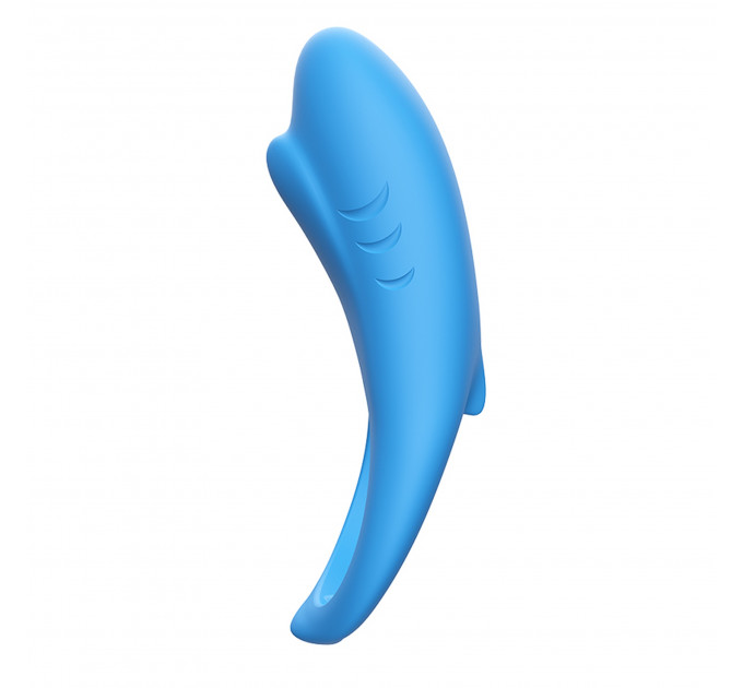 Ерекційне кільце з вібрацією Shark light blue