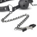 Кляп с зажимами на соски Open Ball Gag With Nipple Clamps
