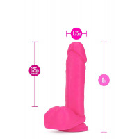 Фаллоимитатор реалистичный двойной плотности Neo Blush, на присоске, розовый, 20 х 4.5 см