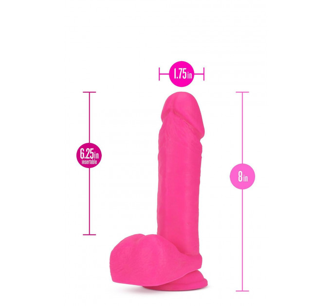 Фаллоимитатор реалистичный двойной плотности Neo Blush, на присоске, розовый, 20 х 4.5 см