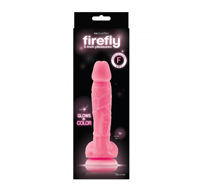 Фаллоимитатор розовый светящийся FIREFLY 5" GLOWING DILDO PINK