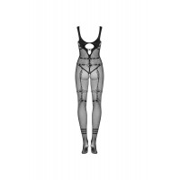 Комбінезон сітка Obsessive Bodystocking N123, чорний, One Size