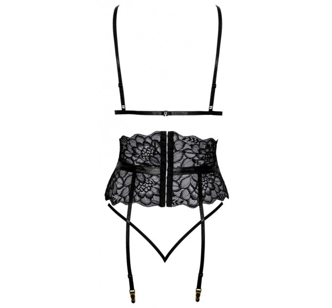Комплект белья Suspender Set black S/M