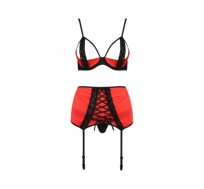 КОМПЛЕКТ НИЖНЕГО БЕЛЬЯ FEMMINA SET red S/M - Passion