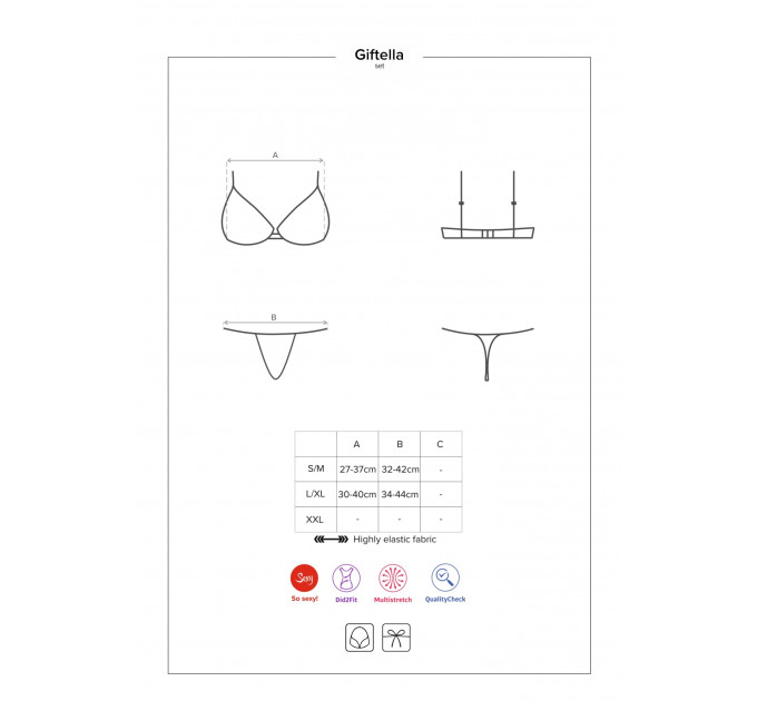 Комплект Obsessive Giftella 2-pcs set S/M