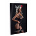 Корсет с подвязками кружевной Daring Intimates Underboob Cami Garter, со стрингами, черный, S/M