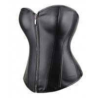 Корсет с застежкой молнией Star Night Sexy Leather и шнуровкой, черный, XL (без коробки)