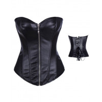 Корсет с застежкой молнией Star Night Sexy Leather и шнуровкой, черный, XL (без коробки)