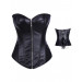 Корсет с застежкой молнией Star Night Sexy Leather и шнуровкой, черный, XL (без коробки)
