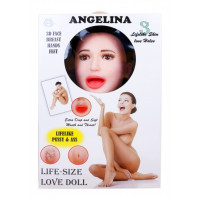 Кукла надувная Boss Series Angelina 3D с вставкой из киберкожи и вибро