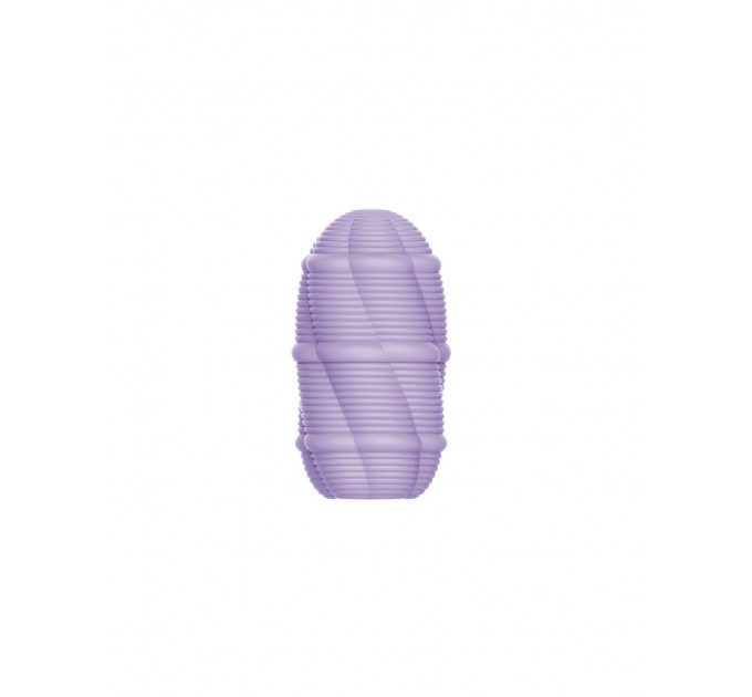 Мастурбатор мини с ребристым рельефом Pretty Love Smooth Stripes Cupid X Egg, фиолетовый