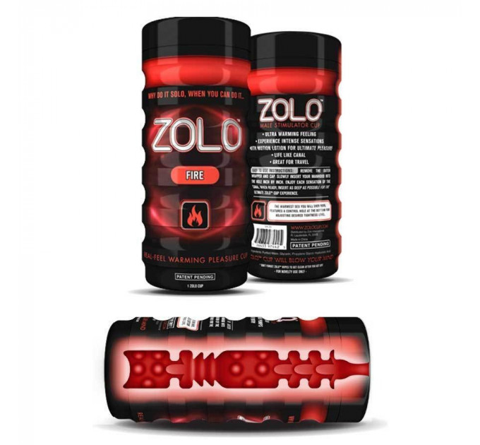 Мастурбатор в колбе Zolo Fire Cup, Red
