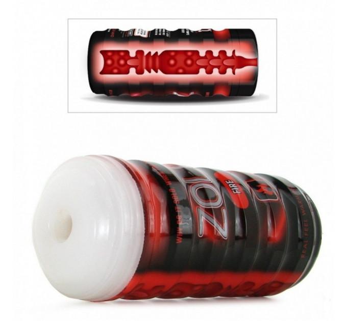 Мастурбатор в колбе Zolo Fire Cup, Red