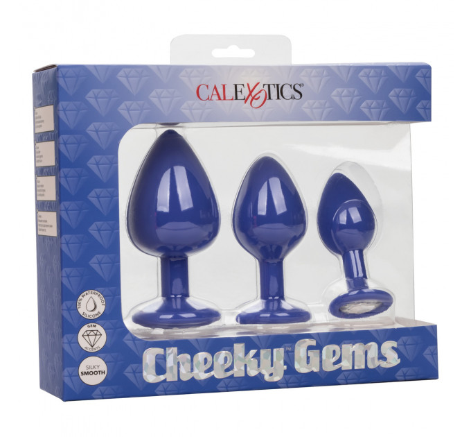 Набор анальных пробок California Exotic Cheeky Gems 3 Pcs Purple