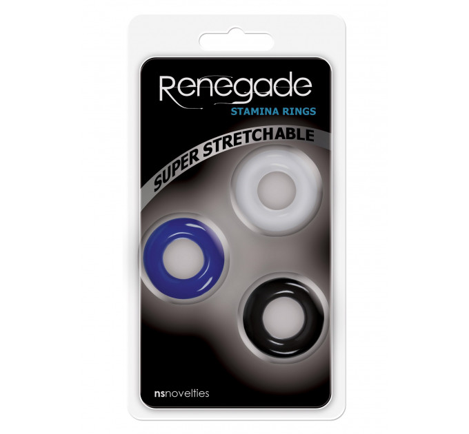 Набір ерекційних кілець NS Novelties Renegade Intensity, різнокольорові, 3 шт.