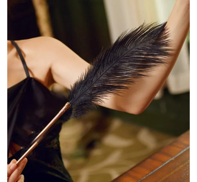 Набор из 2 перышек ,Natural Peacock Flirting Feather Tickler