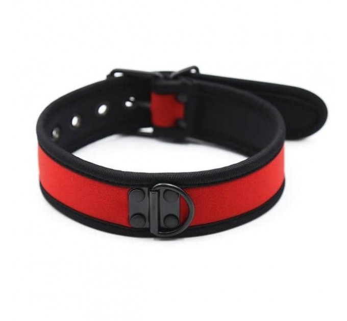Ошейник из неопрена DS Fetish Collar neoprene red