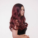 Парик длинный волнистый Fetish Hair балаяж бордо, 65 см