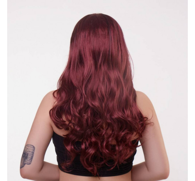 Парик длинный волнистый Fetish Hair балаяж бордо, 65 см