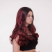 Парик длинный волнистый Fetish Hair балаяж бордо, 65 см