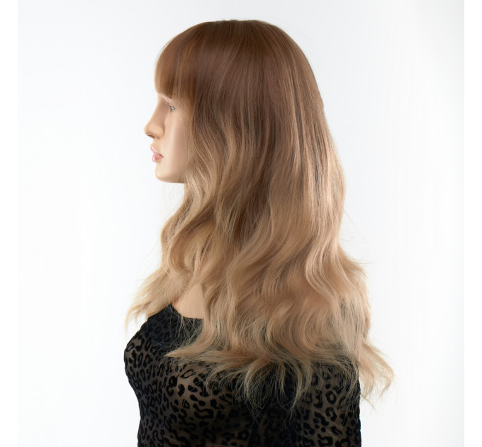 Парик длинный волнистый с челкой Fetish Hair омбре русый, 50 см