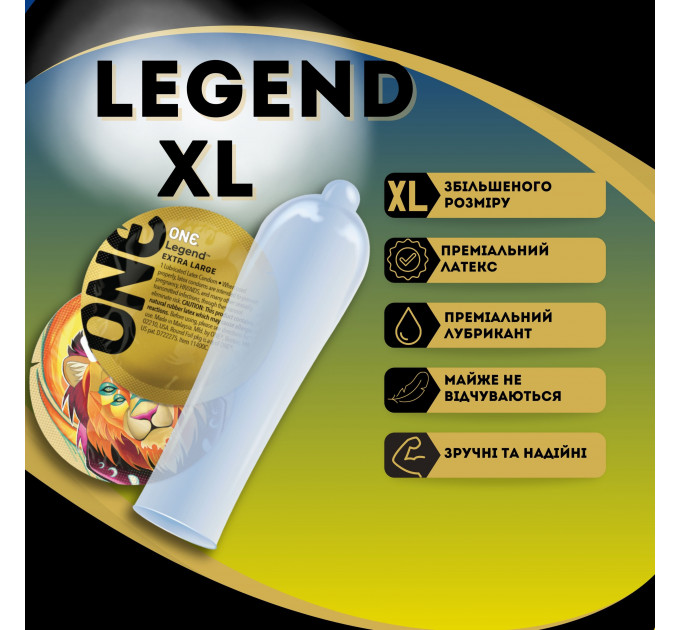 Презервативи One Legend XL Різні картинки, 5 штук