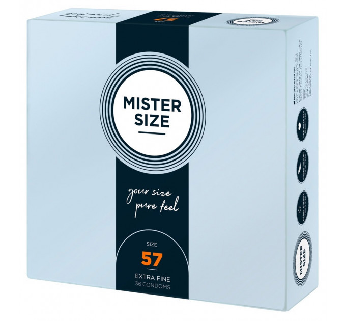 Презервативи ультратонкі Mister Size 57 мм (ціна за упаковку 36 шт.)