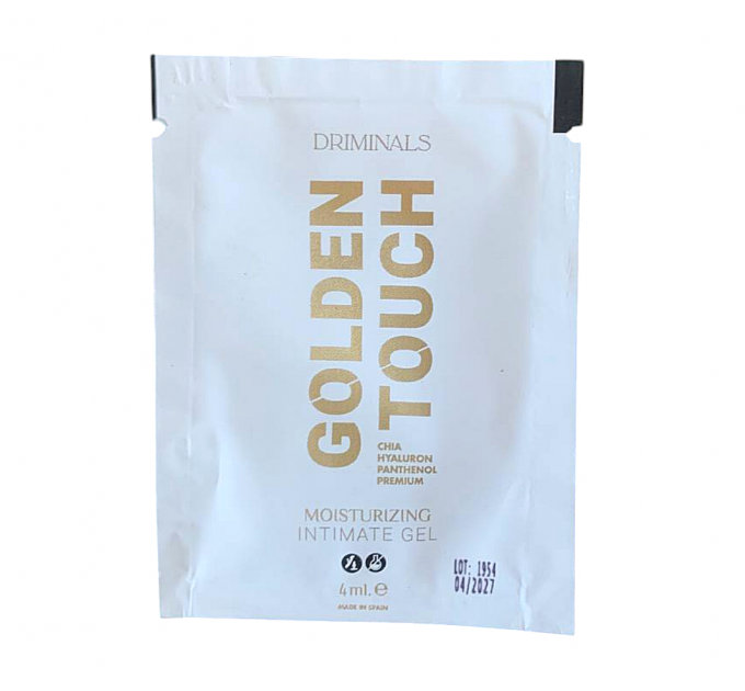 Пробник/Лубрикант на водній основі Driminals Golden Touch з чіа та гіалуроновою кислотою, 4 мл