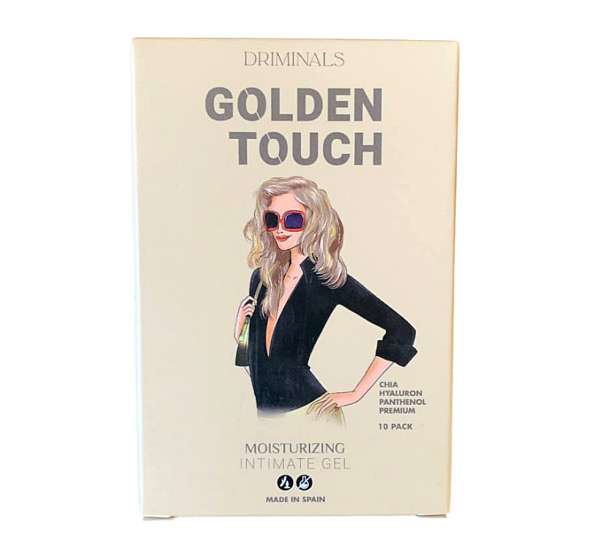 Пробник/Лубрикант на водній основі Driminals Golden Touch з чіа та гіалуроновою кислотою, 4 мл