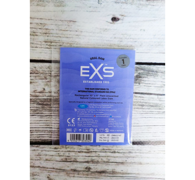 Салфетка латексна Exs Oral Latex Dam для орального секса