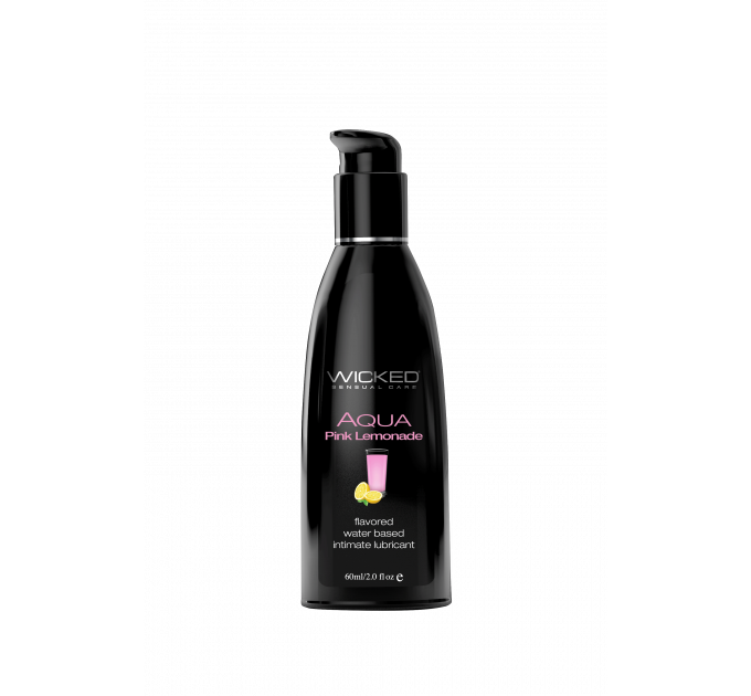 Съедобный лубрикант со вкусом лимонада WICKED AQUA PINK LEMONADE FLAVORED 60ML