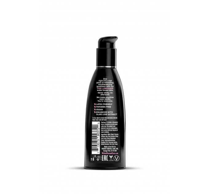 Съедобный лубрикант со вкусом лимонада WICKED AQUA PINK LEMONADE FLAVORED 60ML