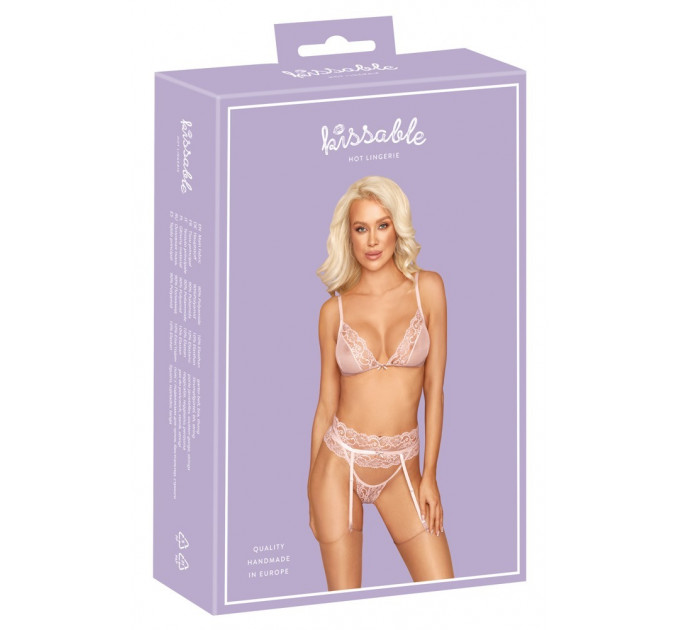 Сексуальный комплект с поясом Kissable Suspender set S/M