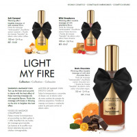 Зігріваюча масажна олія Bijoux LIGHT MY FIRE карамель та морська сіль