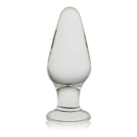 Скляний анальний затор 4,3" Lovetoy Glass Romance Clear