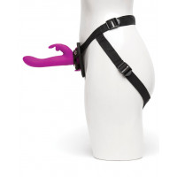 Страпон-кролик з вібрацією та трусиками Happy Rabbit Rechargeable Vibrating Strap-On Harness Set