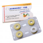 Таблетки для потенции жевательные Kamagra 100 Ананас и Ментол (цена за 4 табл.)