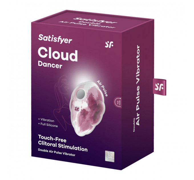 Вакуумно-импульсный стимулятор для клитора Satisfyer Cloud Dancer, красный