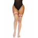 Подвязки для чулок Leg Avenue Street Chic, с бантиком и подвеской, розовый